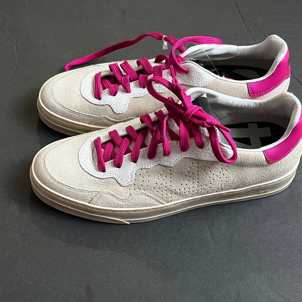 P448 Women's Pink and White Sneakers